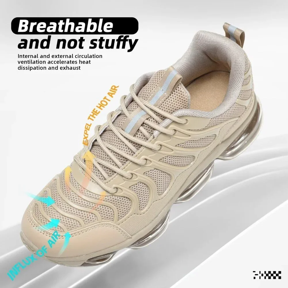 Men's Khaki Walking Shoes Tennis Running Sneakers Casual Trail Sport Gym